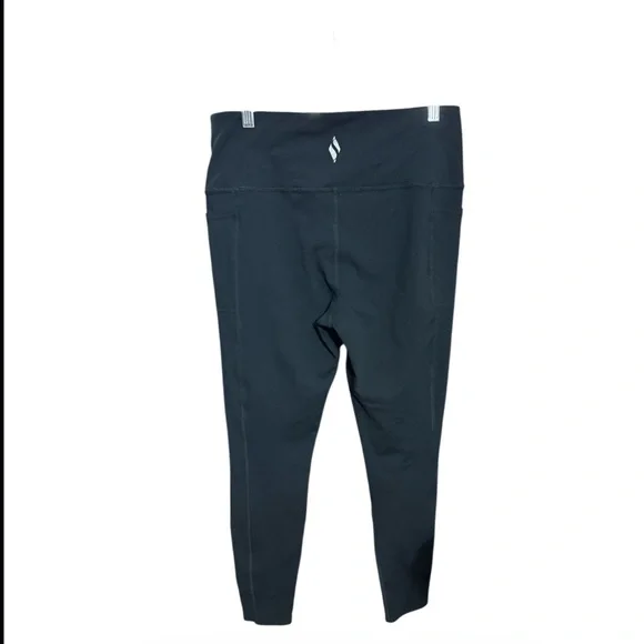 Skechers Black High-Waisted Athletic Leggings with Side Pockets - Size L - Picture 3 of 5